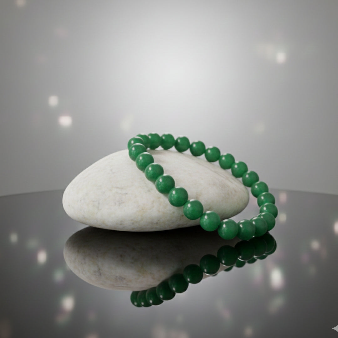 Green Jade Natural Crystal Healing Bracelet