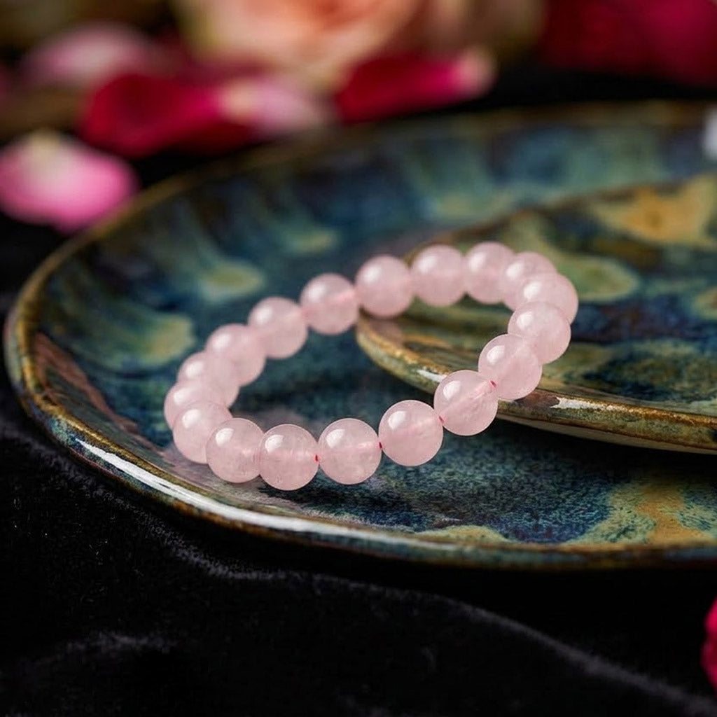 Rose Quartz Natural Crystal Healing Bracelet